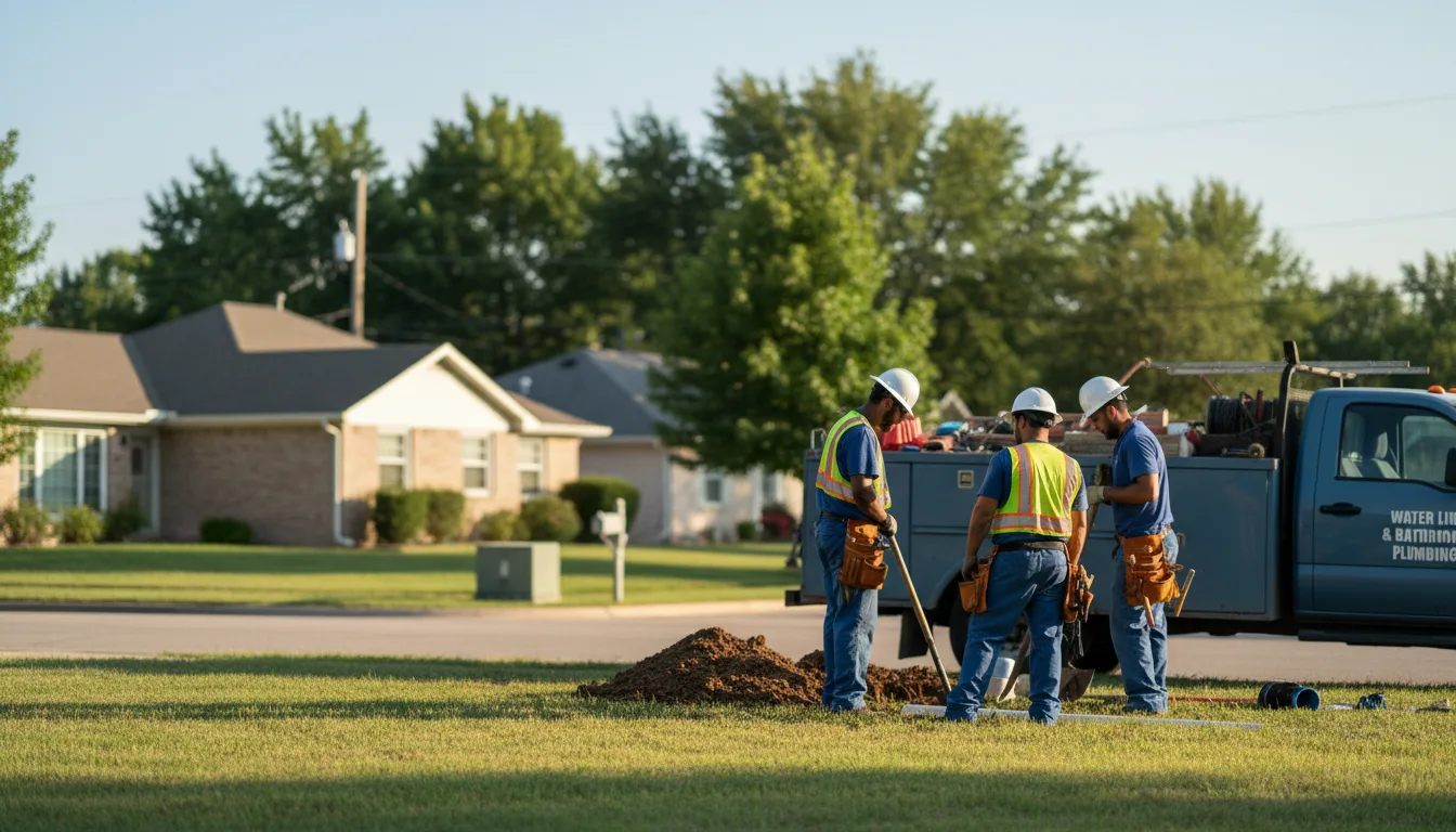 Residential water line and bathroom plumbing service in Sharpsburg, IA